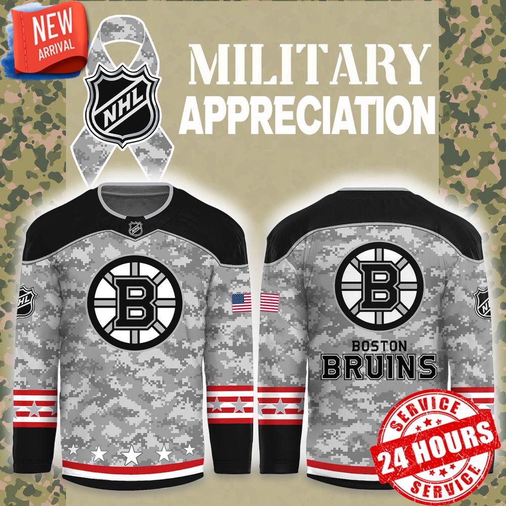 Boston Bruins 2024 National Military Appreciation Month Hockey Jersey
