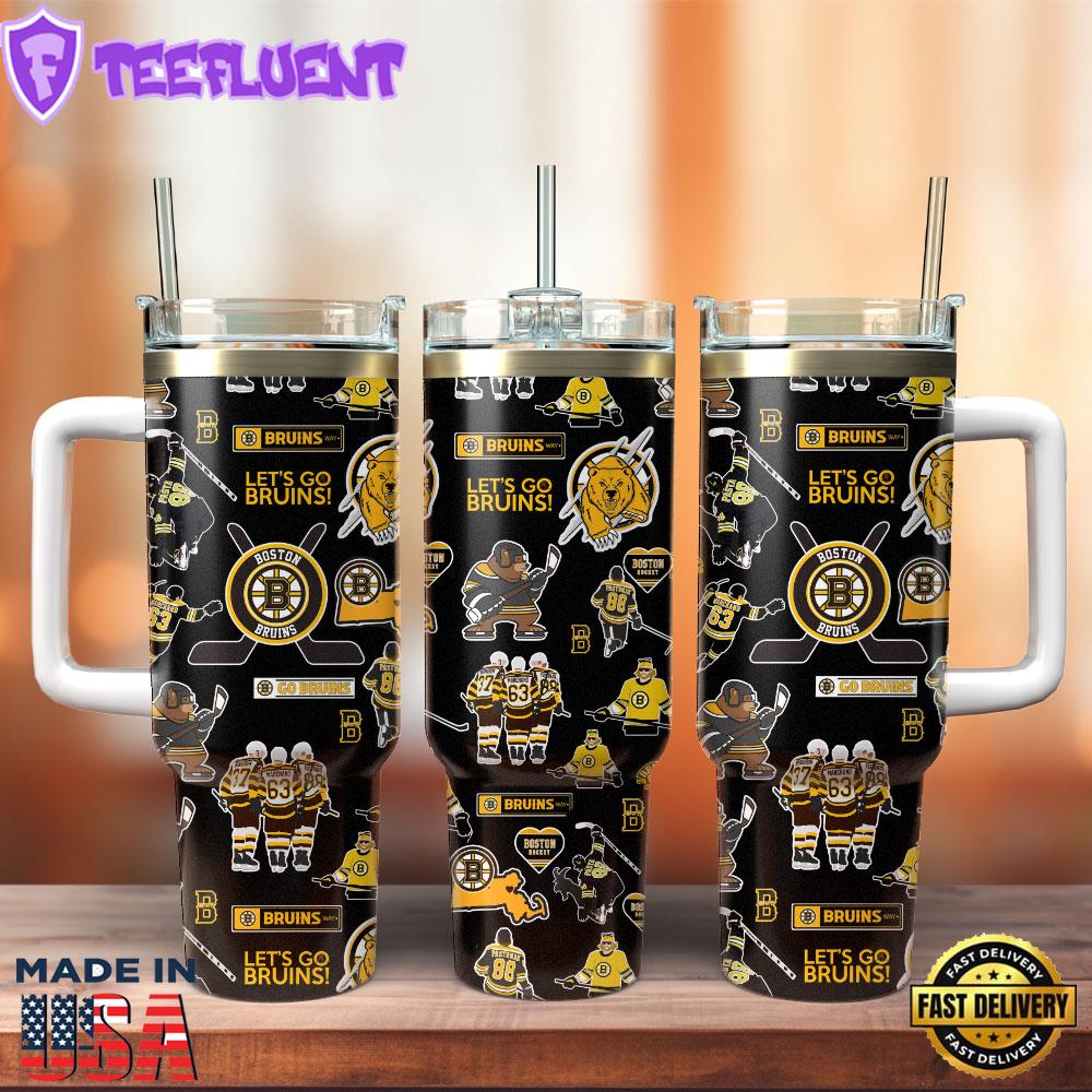 Boston Bruins Ice Hockey NHL Sport Custom Stanley Quencher 40oz Stainless Steel Tumbler