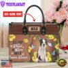 Boston Terrier Dog All You Need Is Love And A Leather Handbag