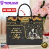 Boston Terrier Dog Just A Girl Who Loves Dogs Leather Handbag