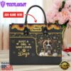 Boxer Dog Just A Girl Who Loves Dogs Leather Handbag