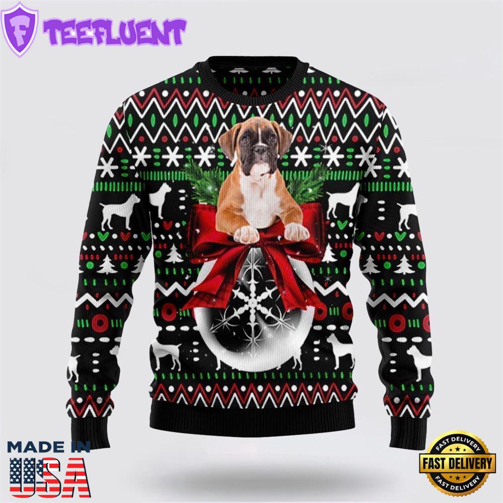 Boxer Xmas Ball Ugly Christmas Sweater For Men And Women