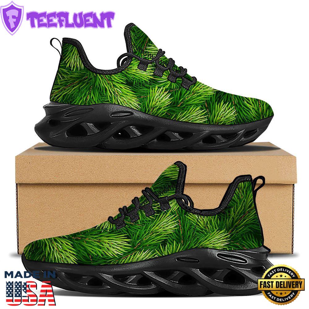 Branches Christmas Tree Print Black Max Soul Shoes
