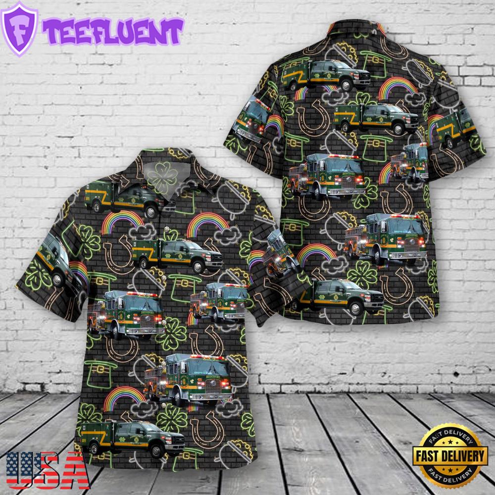 Bridgeport, Pennsylvania, Good Will Fire Company St Patrick's Day Hawaiian Shirt