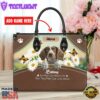 Brittany Dog Are Not Our Whole Life But They Make Our Lives Whole Leather Handbag