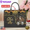 Brittany Dog Just A Girl Who Loves Dogs Leather Handbag
