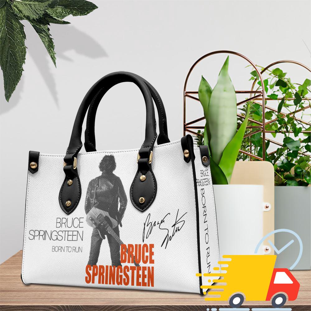 Bruce Springsteen 2024 White Leather HandBag
