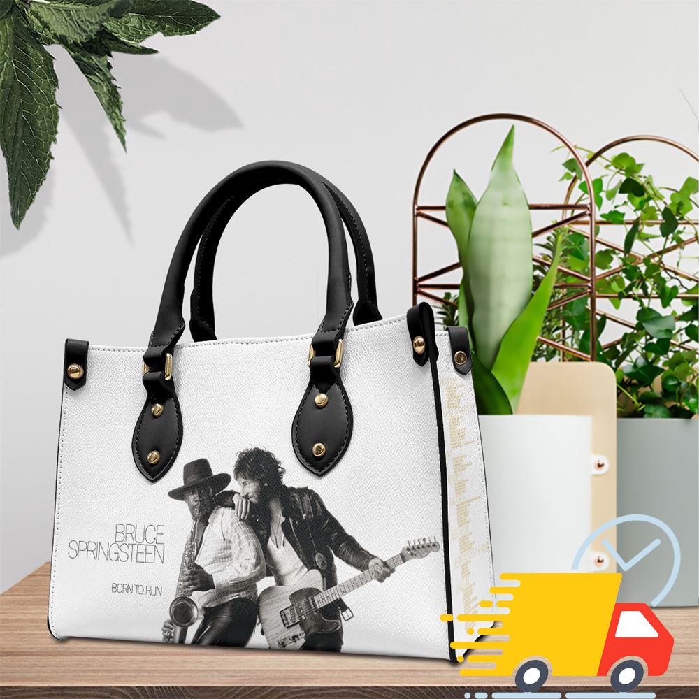Bruce Springsteen Born To Run Album Cover Leather Hand Bag