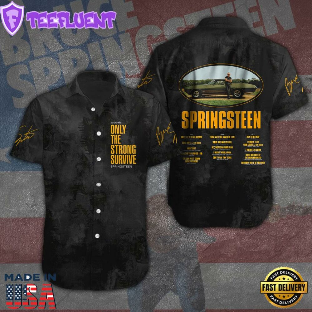 Bruce Springsteen Short Sleeve Dress Shirt For Man And Women