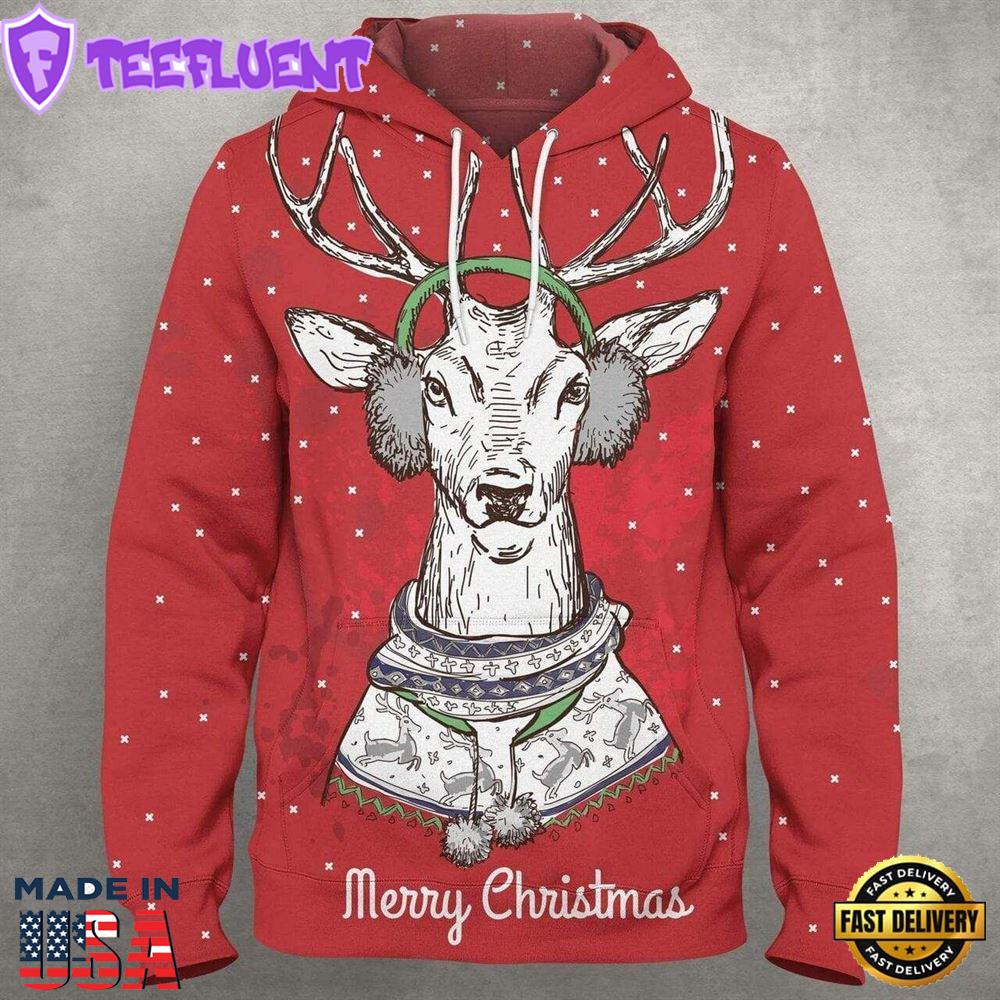 Buckhead With Stars Merry Christmas Hoodie All Over Print