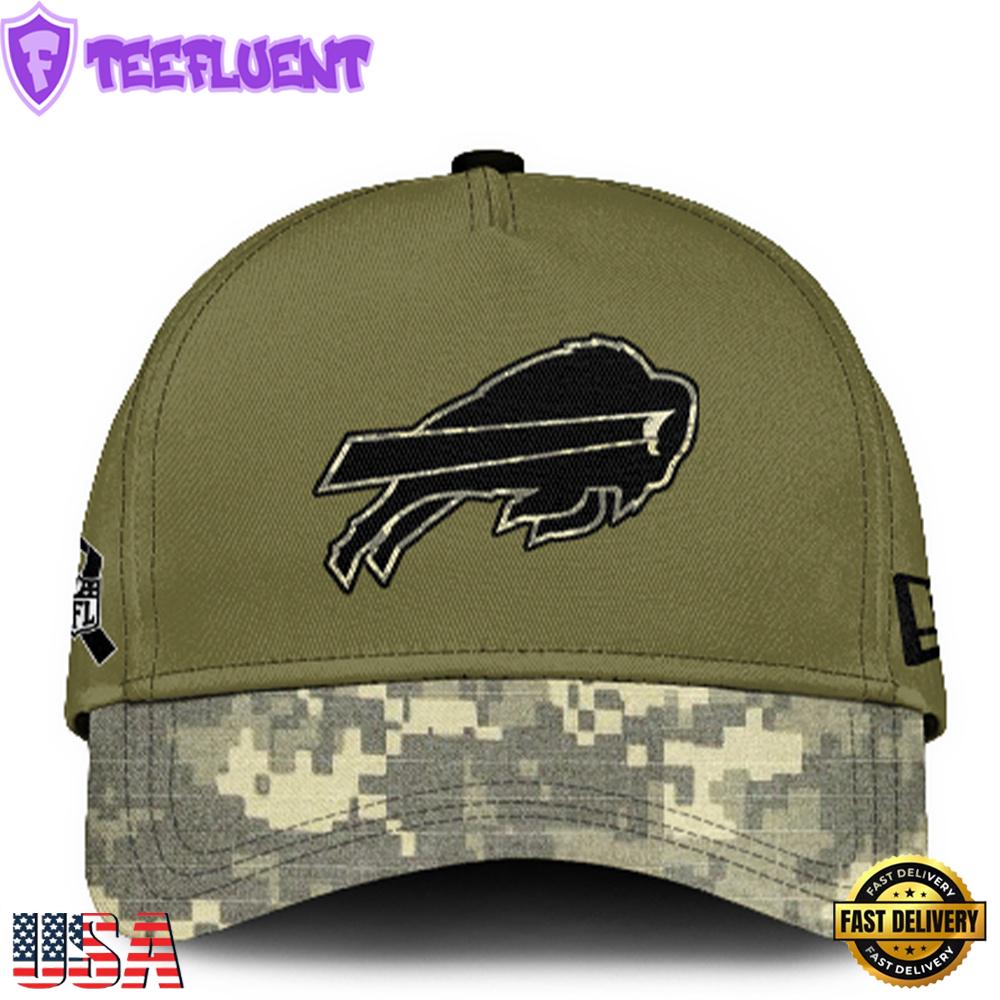 Buffalo Bills 2024 Salute to Service Club Green Camo Cap Gift For Veteran