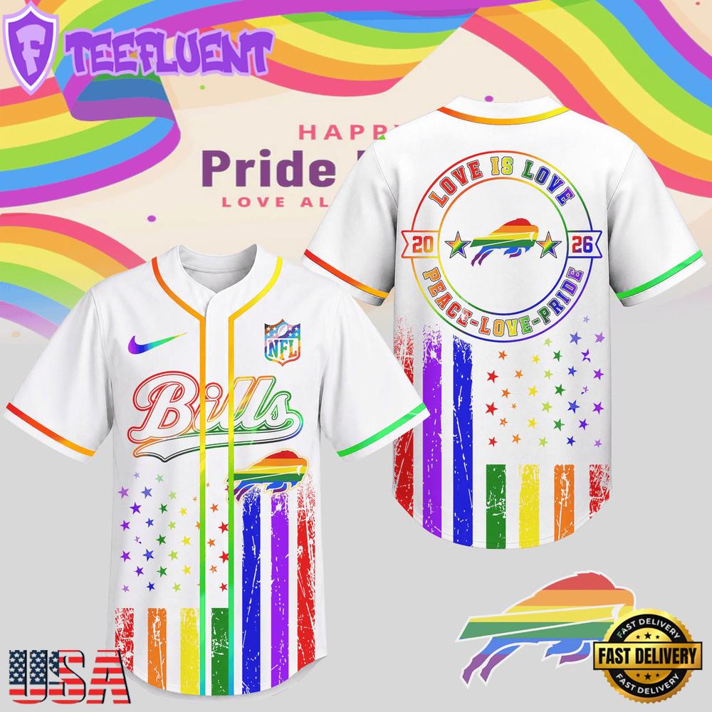 Buffalo Bills 2026 NFL Pride Love Limited Edition Baseball Jersey