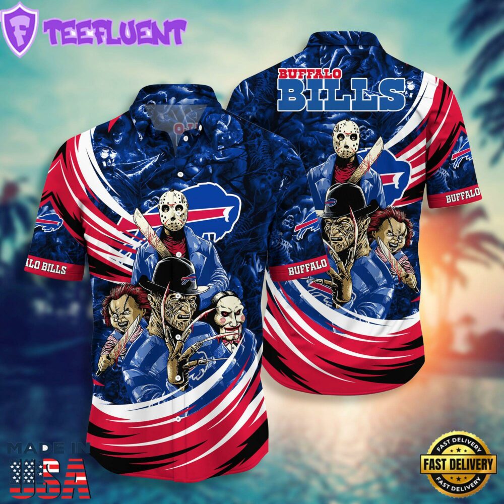 Buffalo Bills NFL Halloween Horror Movies Hawaiian Shirts