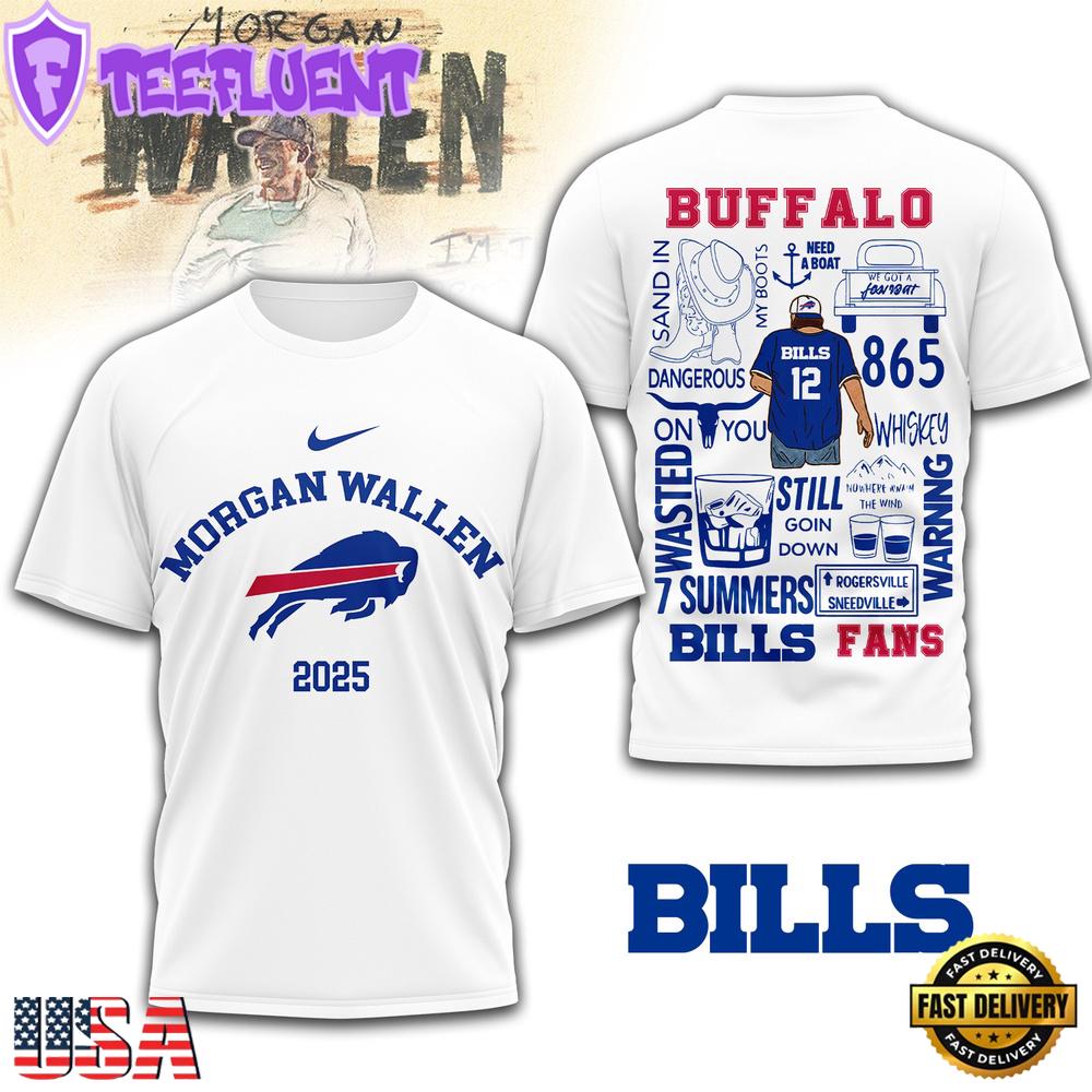 Buffalo Bills NFL Morgan Wallen 3D T-Shirt
