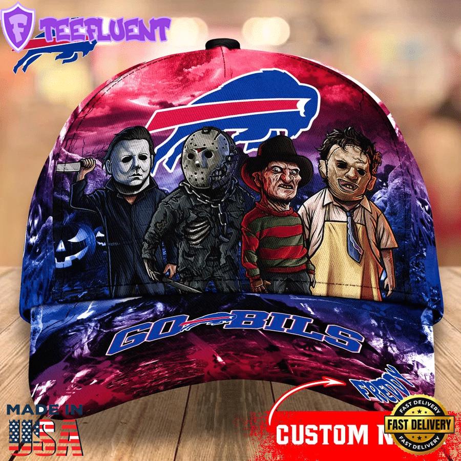 Buffalo Bills NFL Personalized Trending Cap Mixed Horror Movie Characters