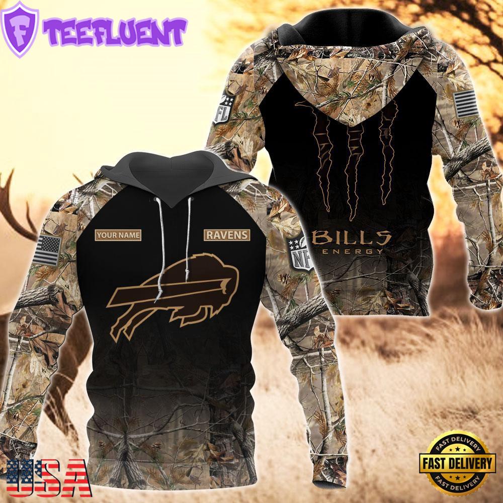 Buffalo Bills Personalized Hoodie Camo Hunting Perfect Gift
