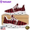 Buffalo Plaid Christmas Print White Max Soul Shoes