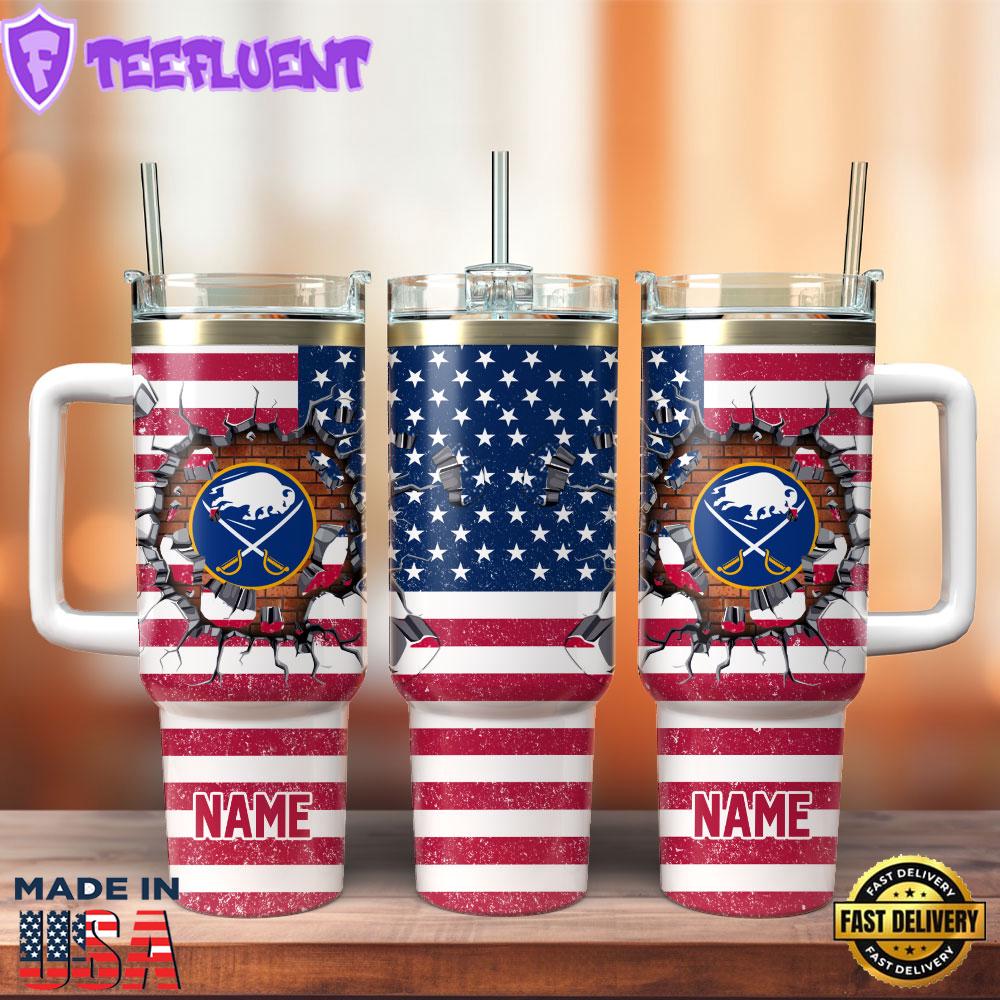 Buffalo Sabres Hockey NHL Sport Custom Stanley Quencher 40oz Stainless Steel Tumbler With Handle