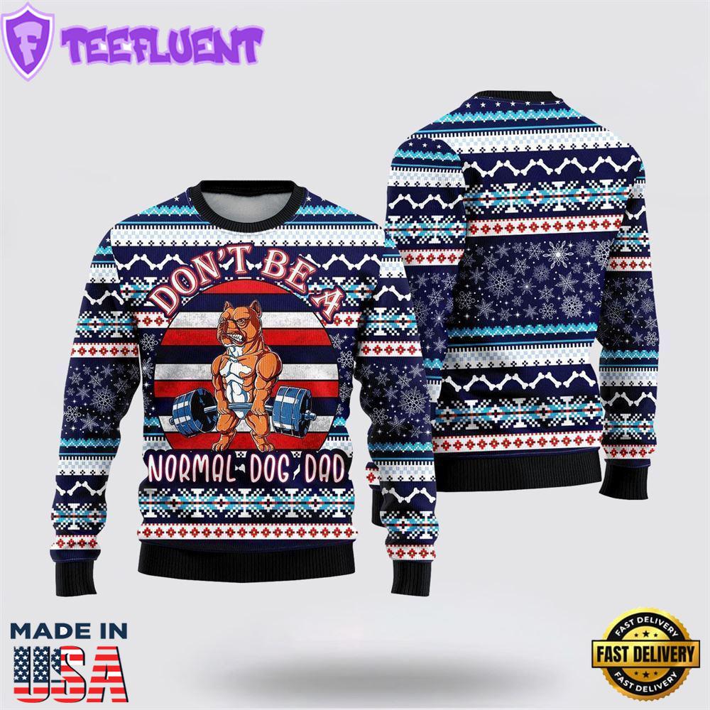 Bull Dog Deadlift Ugly Christmas Sweater For Men And Women