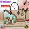 Bull Dog Duccy Dog Lover Leather Handbag