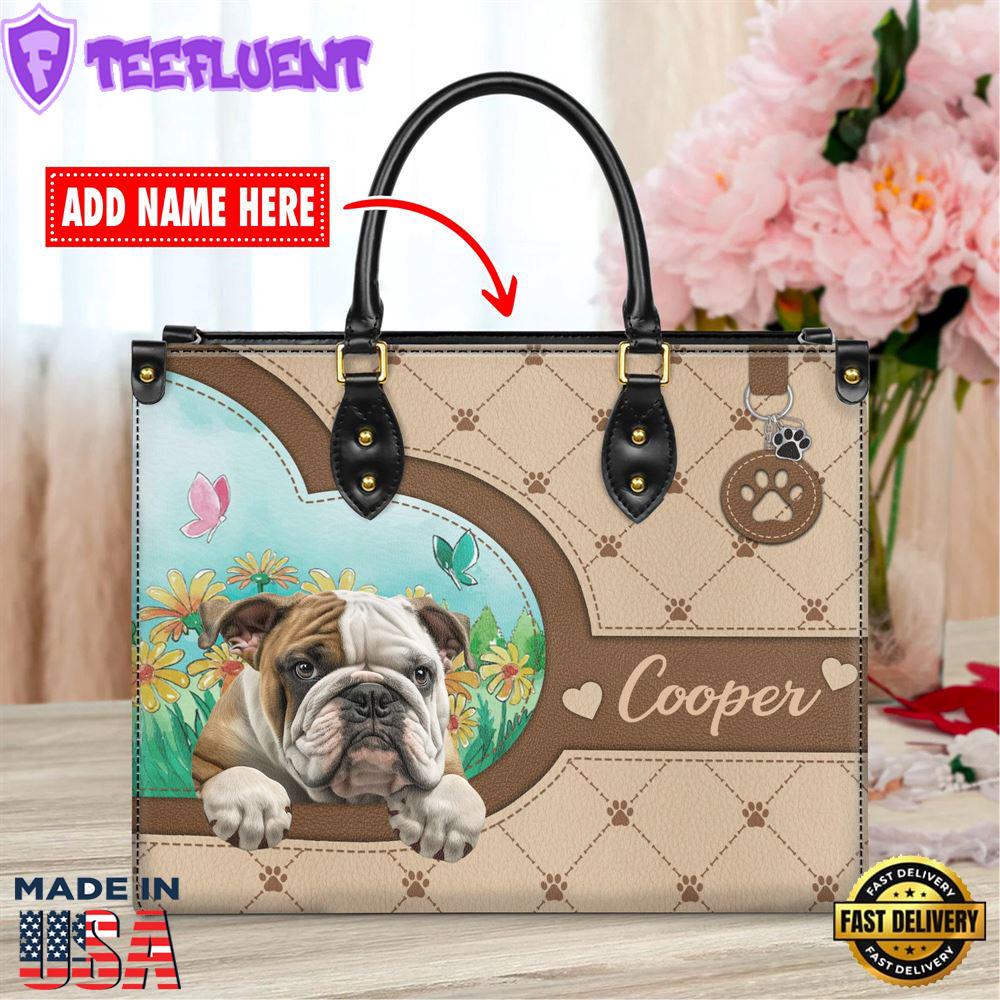 Bull Dog Duccy Dog Lover Leather Handbag