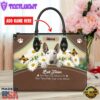 Bull Terrier Dog Are Not Our Whole Life But They Make Our Lives Whole Leather Handbag