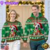 Bull Terrier Dog Cheer with Santa Hat Christmas Sweatshirt And Hoodie Green