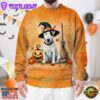 Bull Terrier Dog In Spooky Autumn Halloween 3D Shirt
