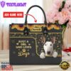Bull Terrier Dog Just A Girl Who Loves Dogs Leather Handbag