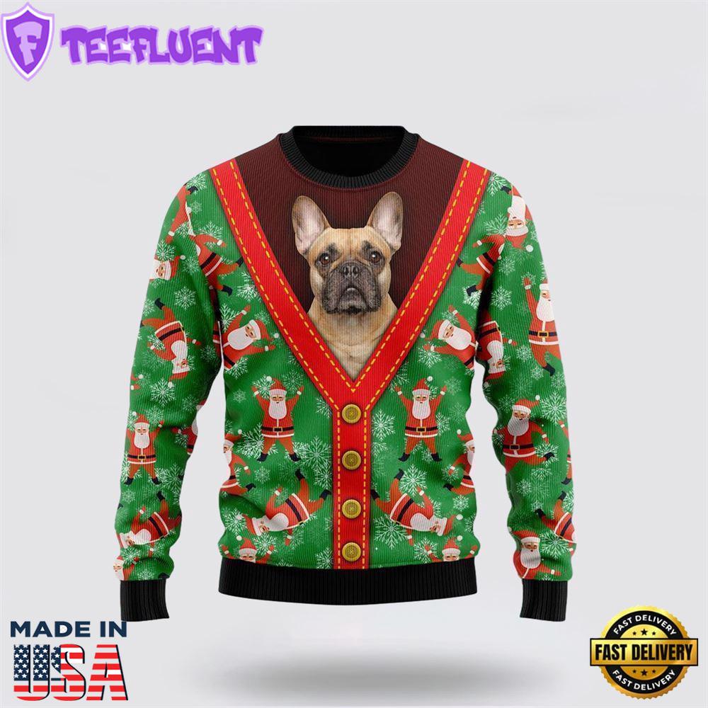 Bulldog 2 Ugly Christmas Sweater For Men And Women