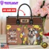 Bulldog Dog All You Need Is Love And A Leather Handbag