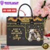 Bulldog Just A Girl Who Loves Dogs Leather Handbag