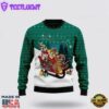 Bulldog Sleigh Ugly Christmas Sweater For Men And Women