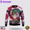 Bulldog Tie Dye Ugly Christmas Sweater For Men And Women