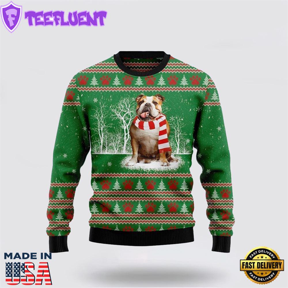 Bulldog True Friend Ugly Christmas Sweater For Men And Women