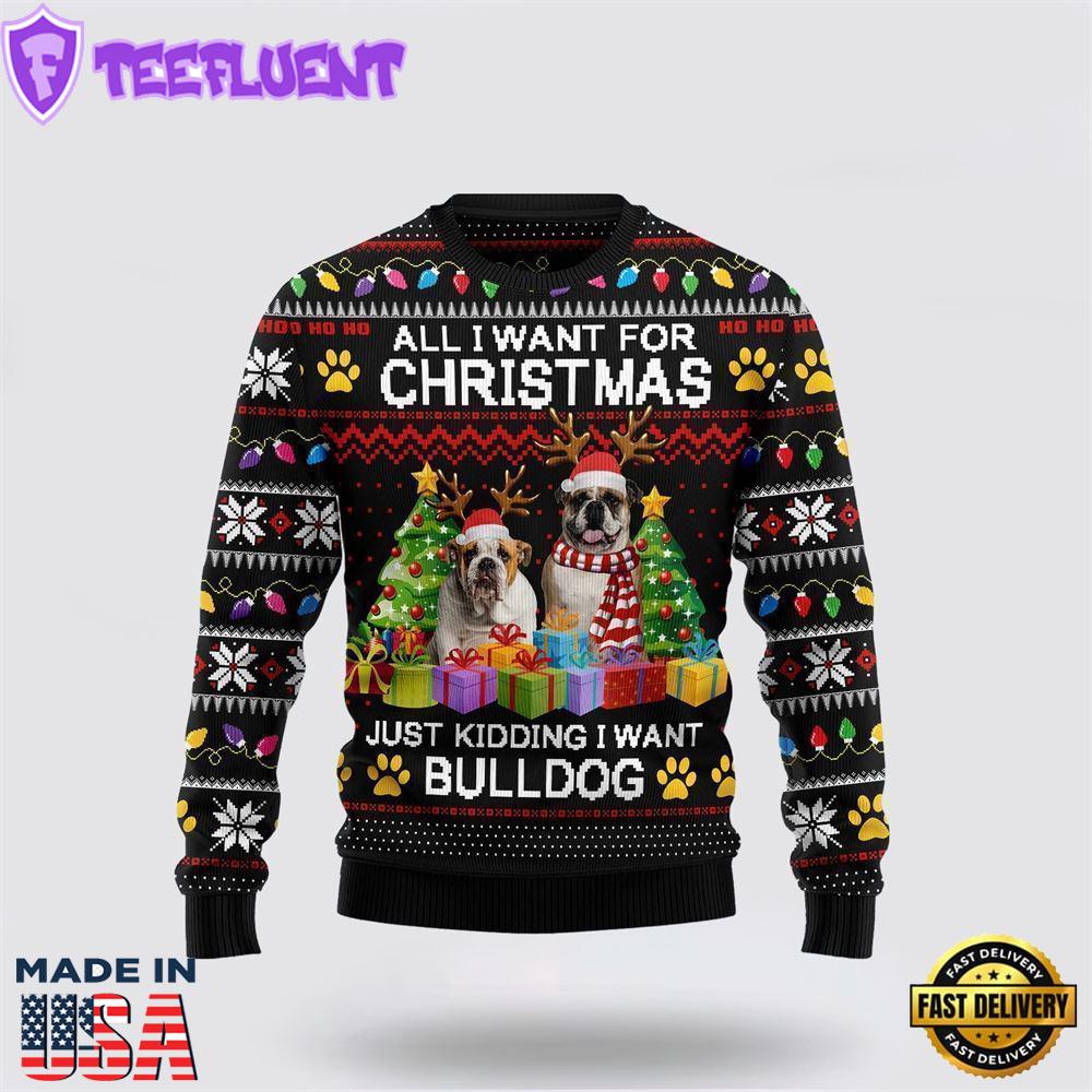 Bulldogs Ugly Christmas Sweater For Men And Women