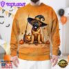 Bullmastiff Dog In Spooky Autumn Halloween 3D Shirt