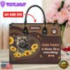 Cairn Terrier Dog Kisses Fix Everything Leather Handbag