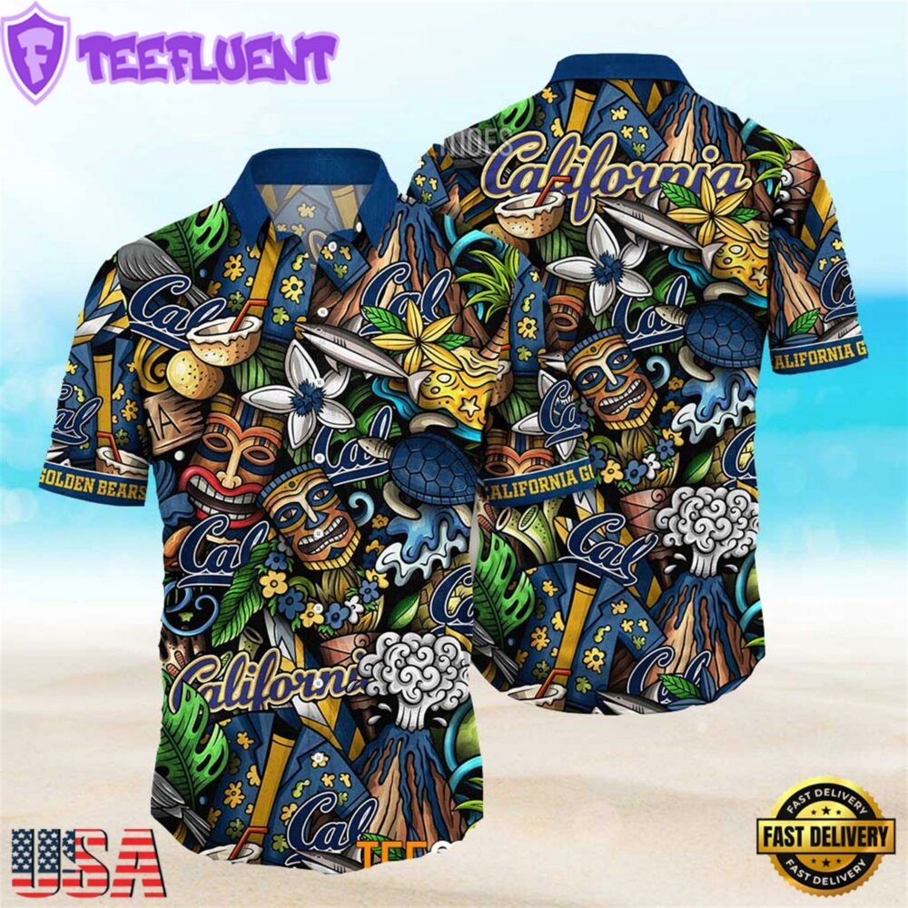 California Golden Bears Ncaa Mens Floral Special Design Hawaiian Shirt