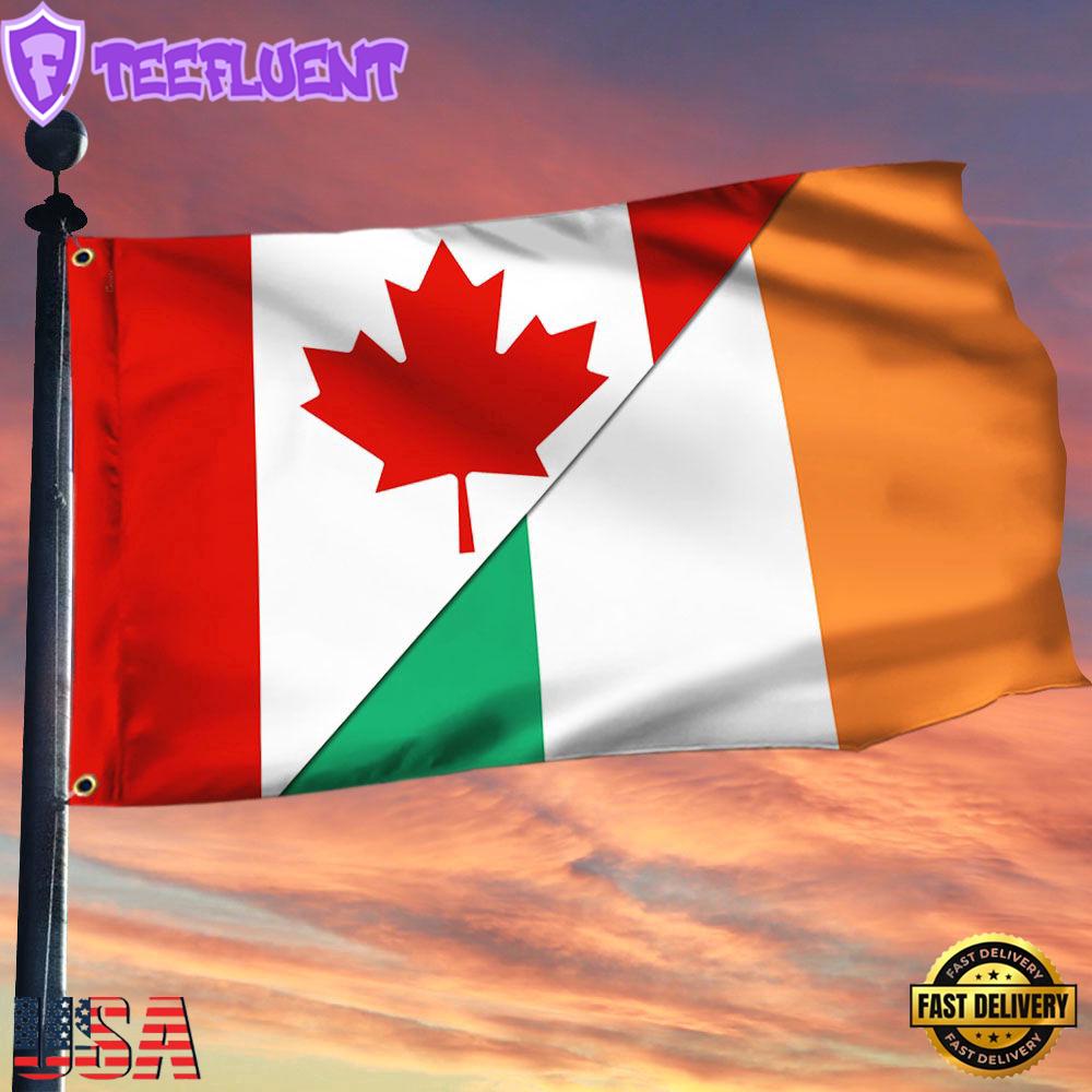 Canada Ireland Grommet House And Garden Flag