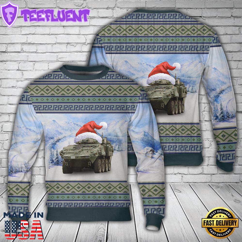 Canadian Army Light Armoured Vehicle (LAV) 6.0 Christmas AOP Sweater
