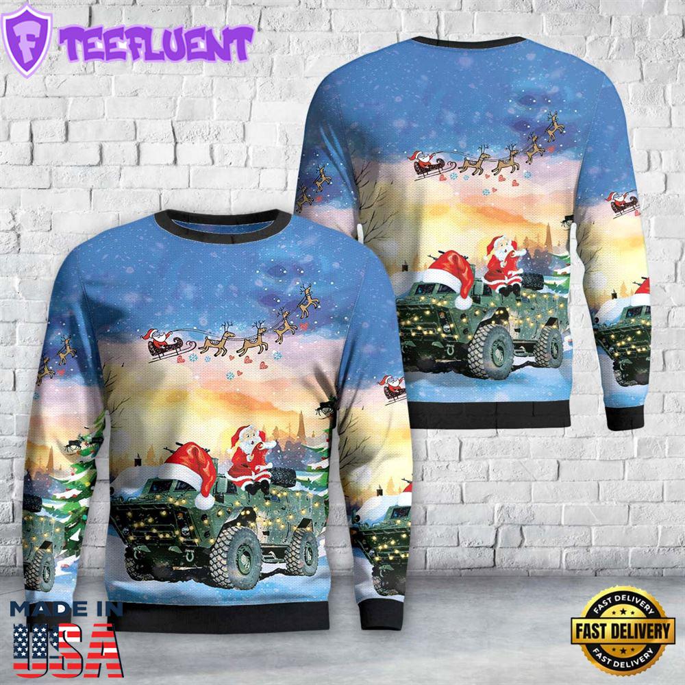 Canadian Army TAPV Tactical Armoured Patrol Vehicle Christmas Sweater