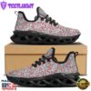 Candy Cane Christmas Print Pattern Black Max Soul Shoes