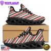 Candy Cane Stripe Christmas Print Black Max Soul Shoes