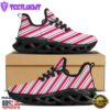 Candy Cane Striped Christmas Print Black Max Soul Shoes