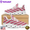 Candy Cane Striped Christmas Print White Max Soul Shoes