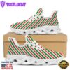 Candy Cane Stripes Christmas Print White Max Soul Shoes
