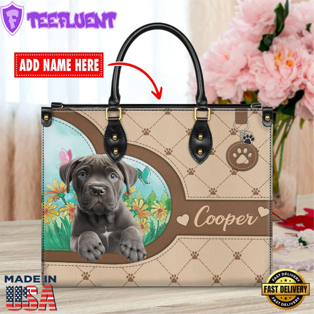 Cane Corso Dog Duccy Dog Lover Leather Handbag
