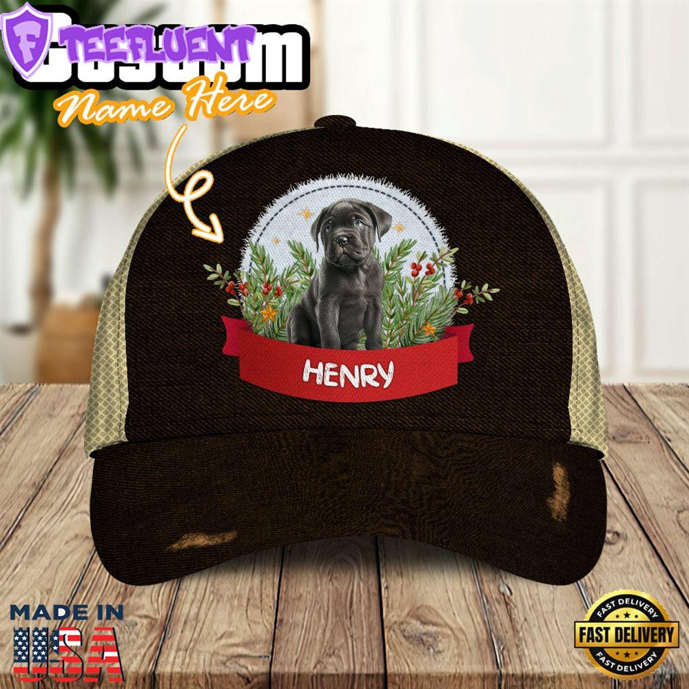 Cane Corso Dog Playful In The Bushes 3D Cap