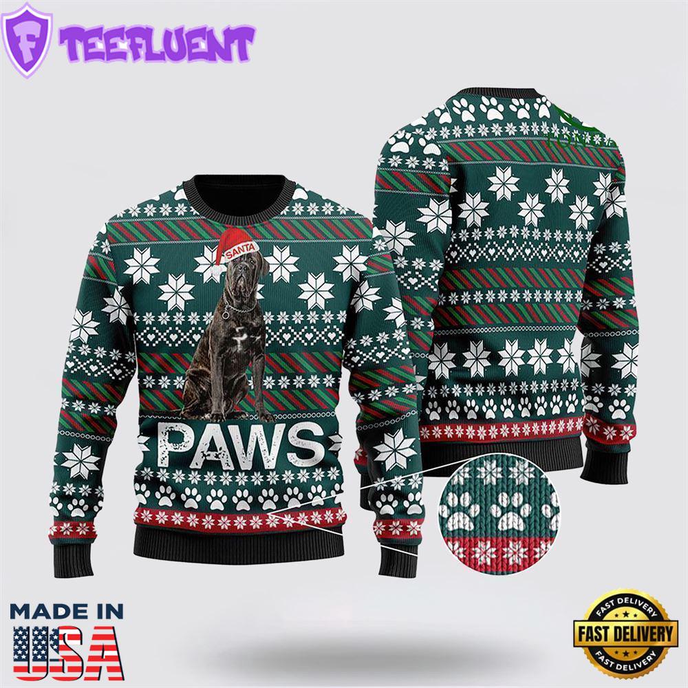 Cane Corso Santa Printed Ugly Christmas Sweater For Men And Women